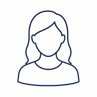 Female Headshot Avatar Outline On White Background