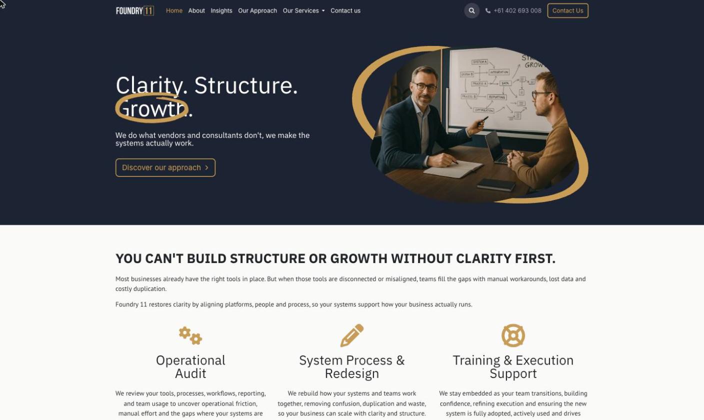 Foundry 11 website