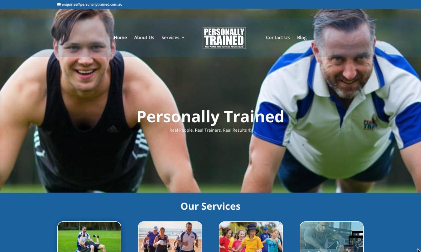 Personally Trained website